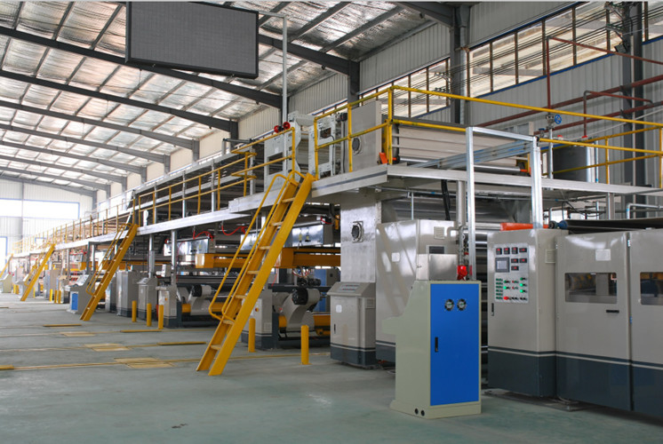 Three Layer Corrugated Paperboard Production Line 60 - 80m / Min Economic Speed