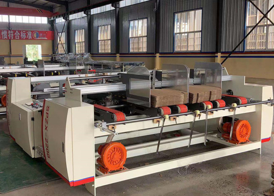 China Semi Automatic Two Piece Carton Folder Gluer Machine For Corrugated supplier